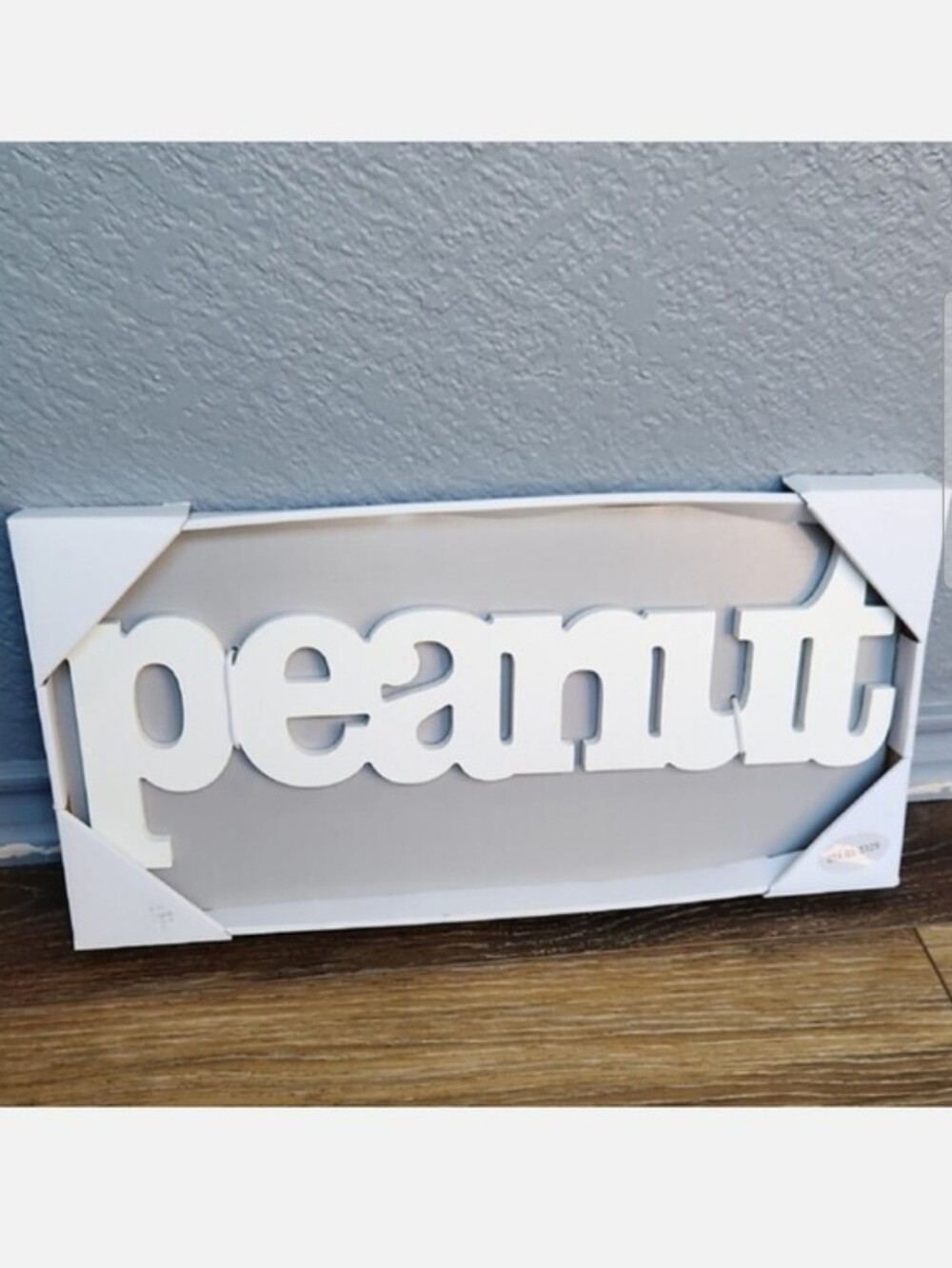 NWT Target Peanut White Wood Sign